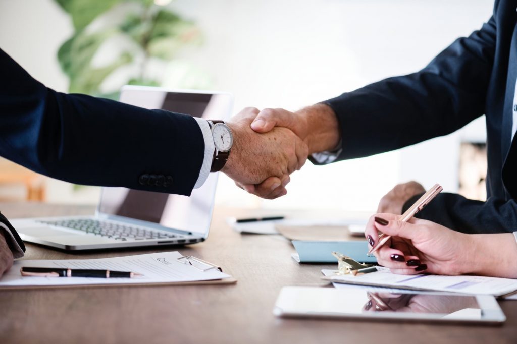 Handshaking at a Networking Event 